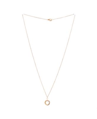  Trinity Pendant Necklace 18K Tricolor Gold with Diamond, 17.25"