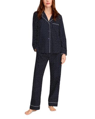 Woven Twill Midnight Hearts Classic Pajama Set