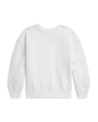 Girls' Eyelet French Terry Sweatshirt - Little Kid