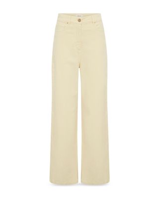 Aelina High Rise Straight Jeans in Yellow