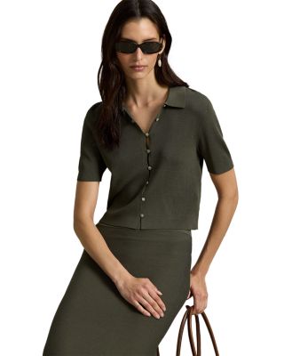 Short Sleeve Collared Cardigan