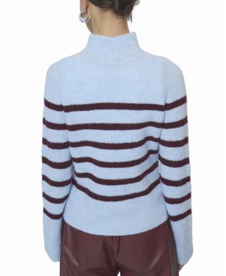  Women's Marley Striped Funnel Neck Sweater