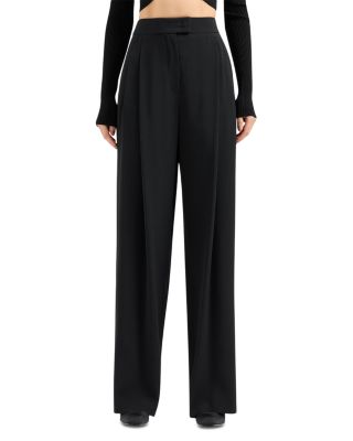 Pleated Waist Satin Pants