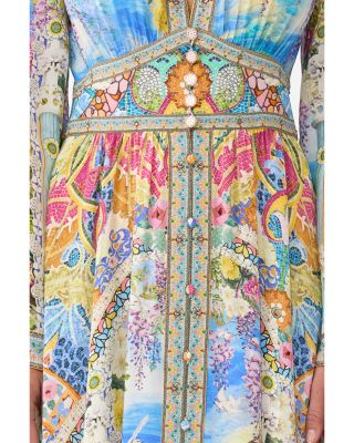 Majestic Milla Shaped Waistband Dress With Gathered Sleeves