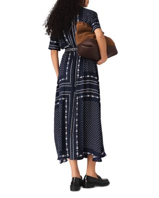 Bandana Print Chain Belt Shirtdress