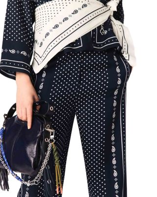 Bandana Print Wide Leg Pants