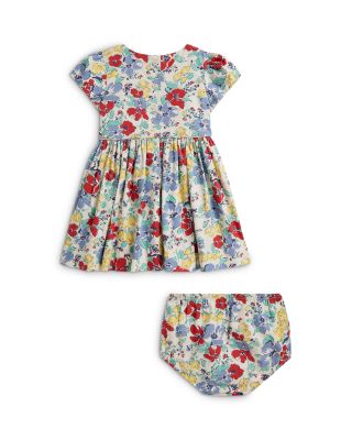 Girls' Floral Cotton Poplin Dress & Bloomer - Baby