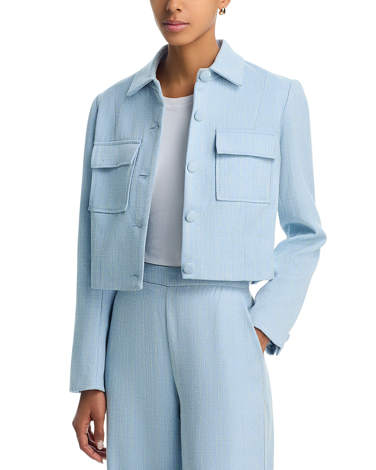 Aqua Shimmer Tweed Blazer - Exclusive