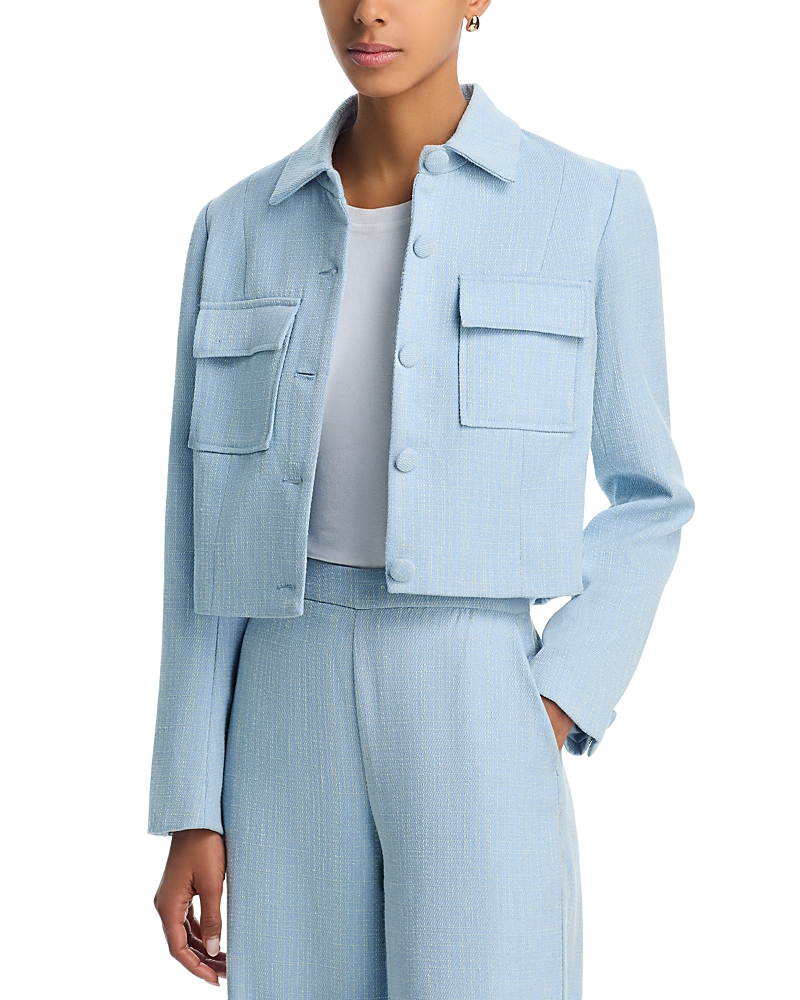 Aqua Shimmer Tweed Blazer - Exclusive