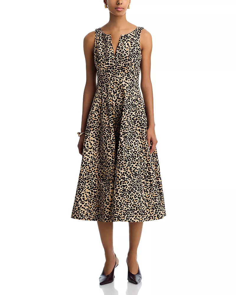 Aqua V Neck Panel Sleeveless Dress - Exclusive
