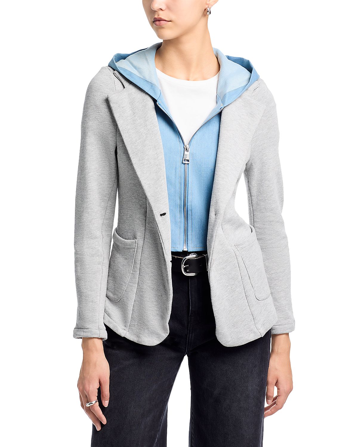 Six Fifty Torino Mixed Media Sweater Blazer