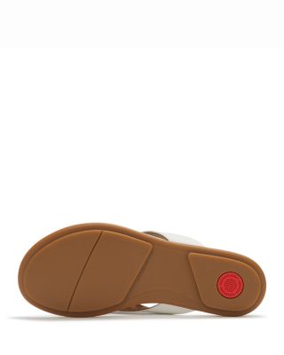 Women's Gracie Flower Leather Flip Flops