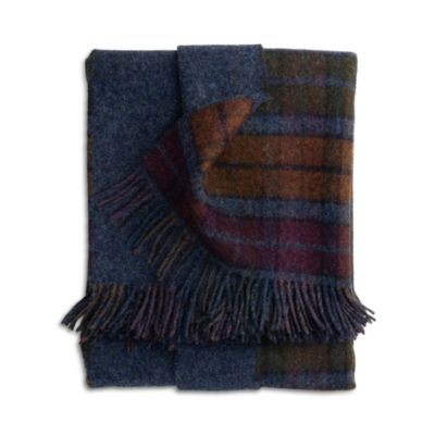 Shetland Lambswool Double-Cloth Reversible Throw 