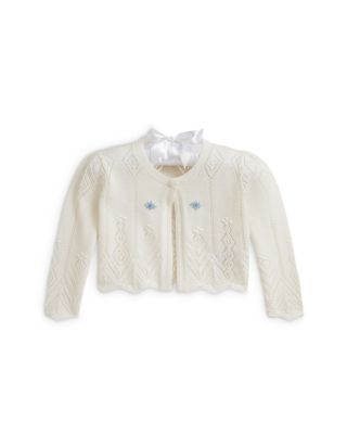 Girls' Embroidered Pointelle Knit Cardigan - Baby