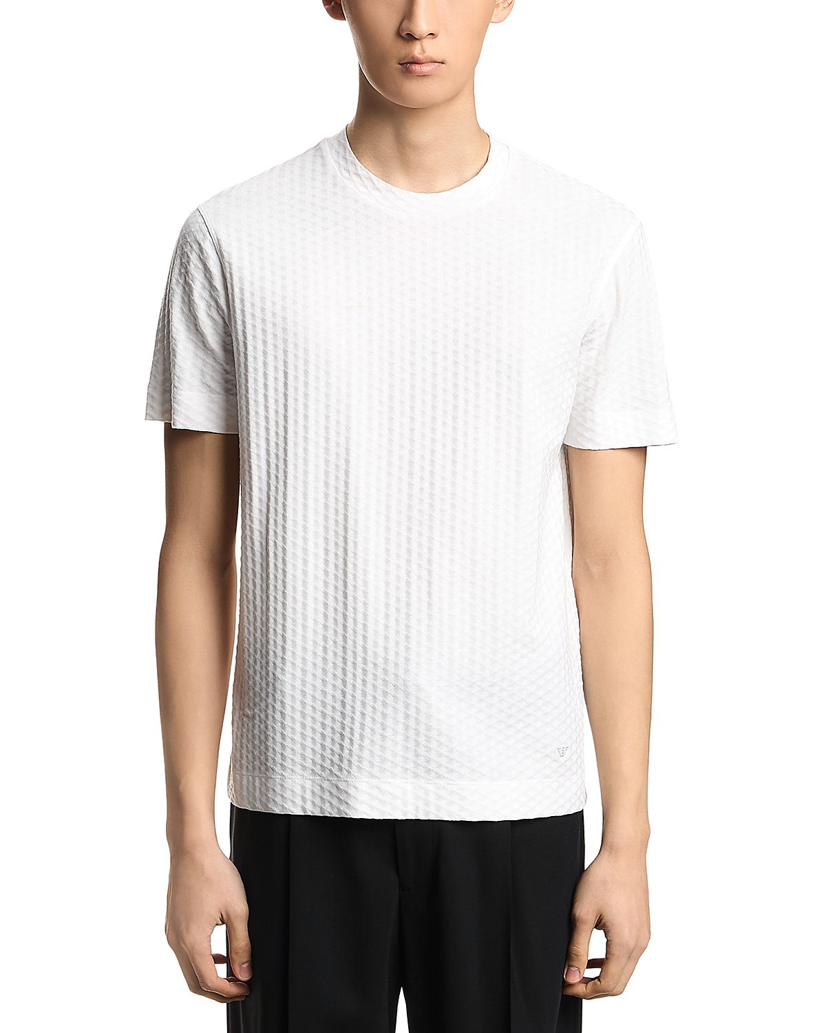 Emporio Armani Jacquard Crewneck T-Shirt