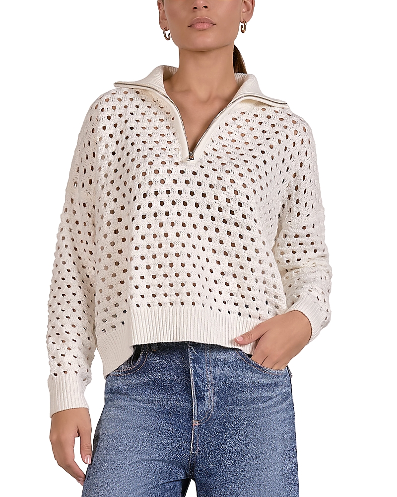 Elan Open Knit Half Zip Sweater
