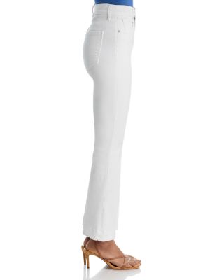 Carson High Rise Ankle Flare Jeans in White