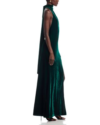 Penelope Velvet Halter Gown