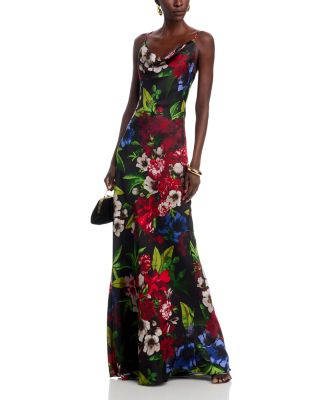 Printed Spaghetti Strap Slip Dress - Exclusive