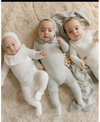 Unisex Ribbed Embroidered Collar Collection Take Me Home Set - Baby