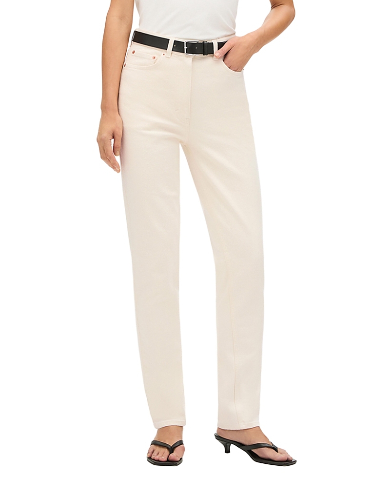 Another Tomorrow Slim Denim in White Wash