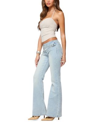  Kenza Belted Low Rise Flared Jeans