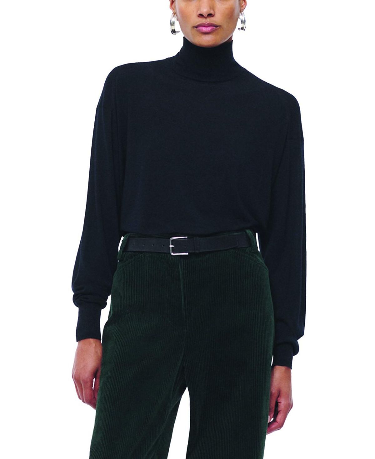 Another Tomorrow Featherweight Turtleneck Top