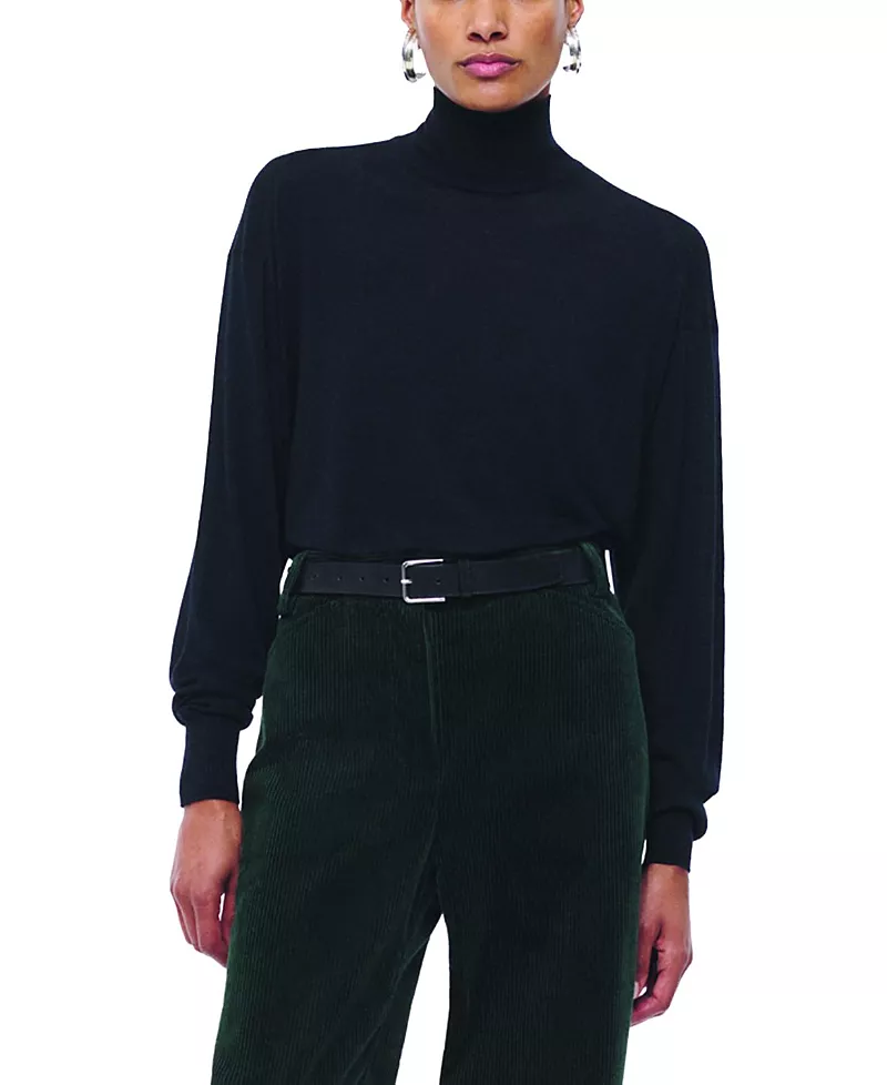 Another Tomorrow Featherweight Turtleneck Top