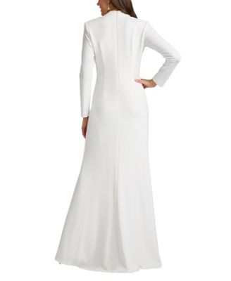 Markum Long-Sleeve Flounce Gown
