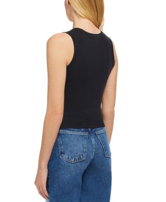  Variegated Rib Crop Tank Top