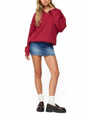 Lorie Oversized Knit Polo Sweater