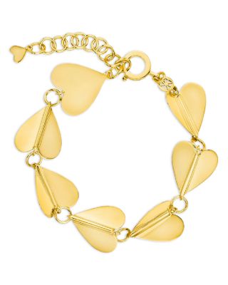 18K Yellow Gold Wings of Love Link Bracelet