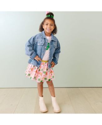 Girls' Lucky Rainbow Patch St. Patrick's Day Denim Jacket - Little Kid, Big Kid