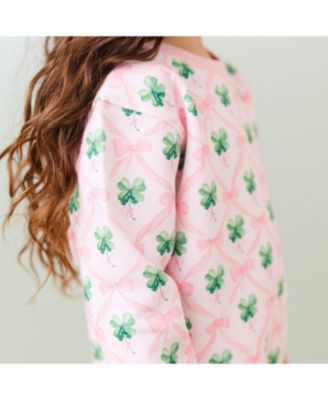 Girls' Coquette Clover St. Patrick's Day Sweatshirt - Baby, Little Kid