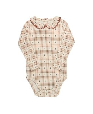 Unisex Cotton Floral Plaid Collection Bodysuit + Overalls - Baby, Little Kid
