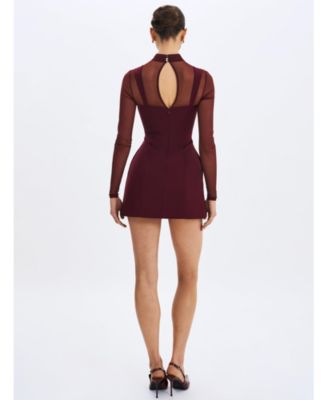  Natasha Faux Two-Piece Turtleneck Mini Dress