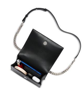 Eyelet Embellished Mini Satchel Leather Shoulder Bag