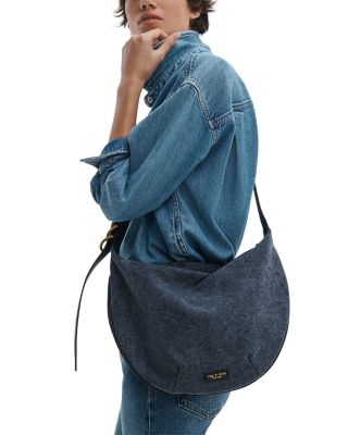 Mercer Medium Blue Canvas Hobo Bag