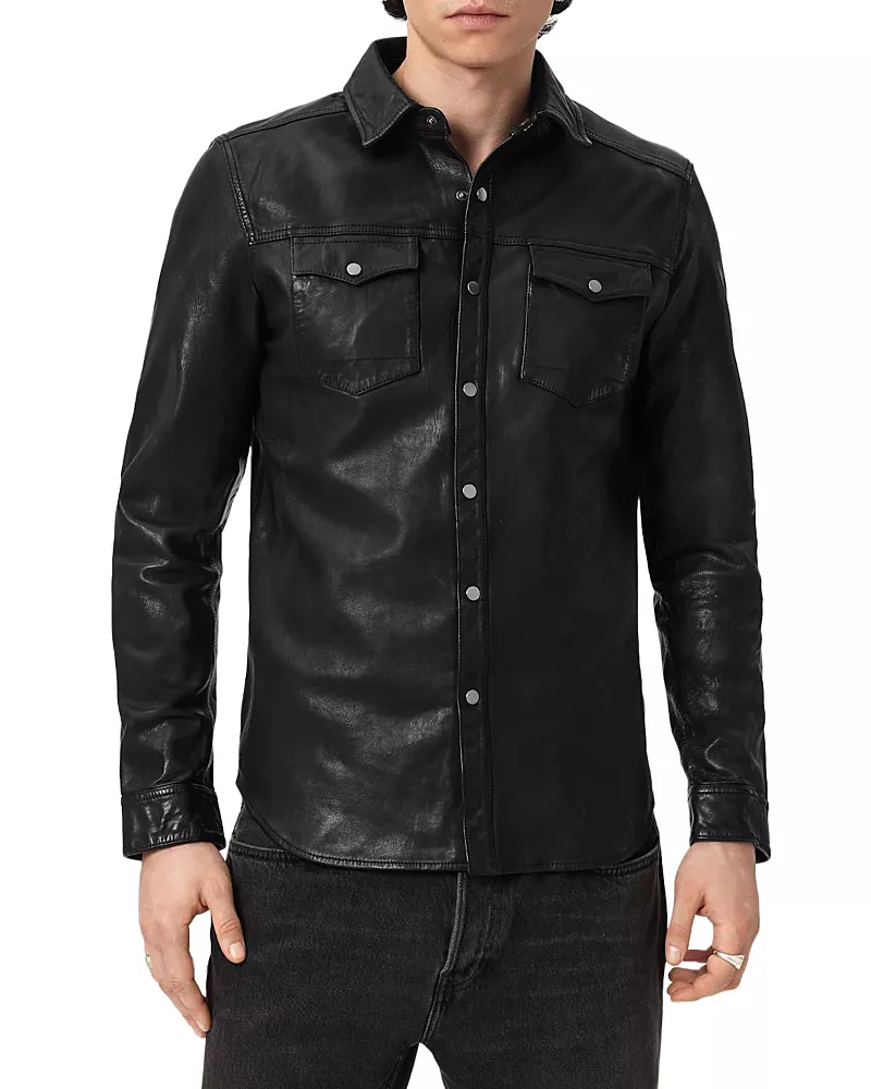 Allsaints Irwin Leather Shirt