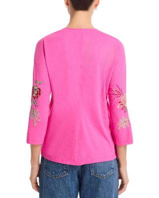 Three Quarter Sleeve Traounto V Neck Tee