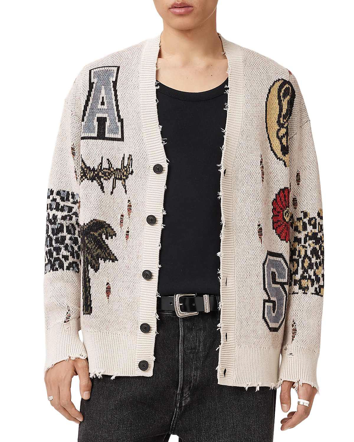 Allsaints Foxx Graphic Cardigan