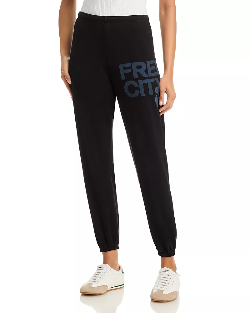 Free City Cotton Logo Sweatpants in Moonshadow