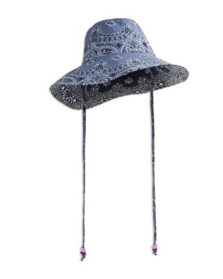 Capeline Paisley Cotton Button Hat
