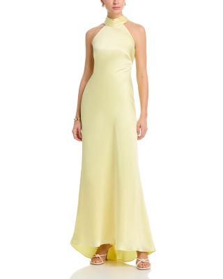 Sleeveless Satin Gown - Exclusive