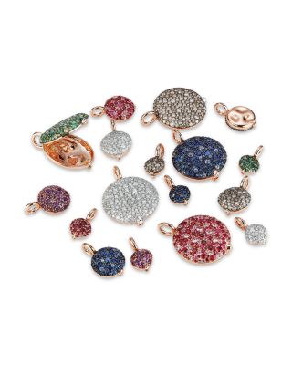 18K Yellow Gold Blue Sapphire OC X WF Medium Pebble Charm