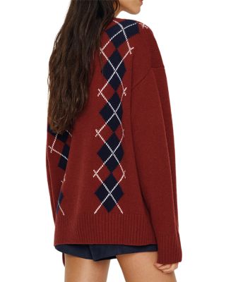 Jadey Cashmere & Wool Oversized V-Neck Sweater