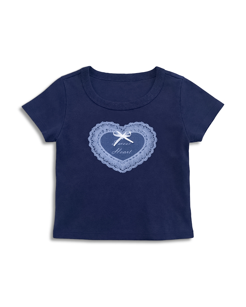 KatieJnyc Girls' Tween Sweet Heart Tee - Big Kid