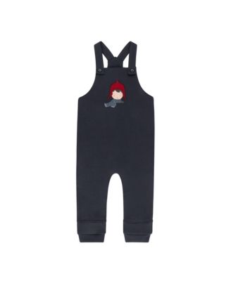 Ely's & Co. Unisex French Terry Autumn Kids Collection Overalls - Baby, Little Kid In Blue