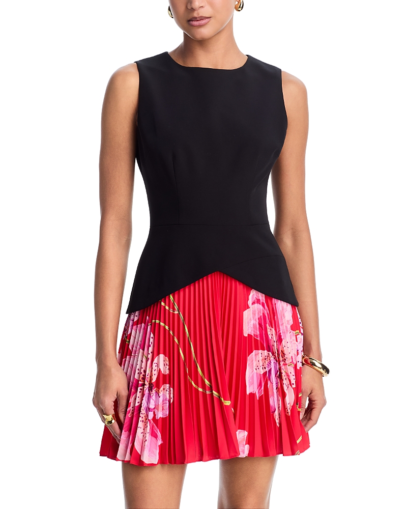 Milly Haddy Printed Pleated Minidress