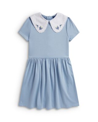 Girls' Blueberry Collar Stretch Ponte Dress - Big Kid